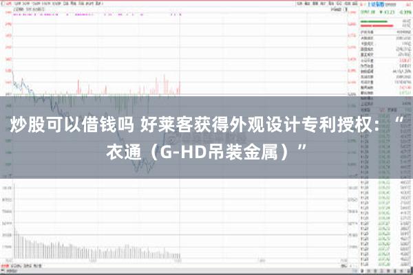炒股可以借钱吗 好莱客获得外观设计专利授权：“衣通（G-HD吊装金属）”