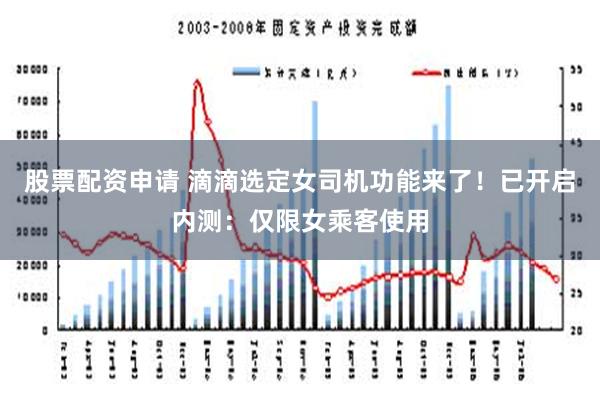 股票配资申请 滴滴选定女司机功能来了！已开启内测：仅限女乘客使用