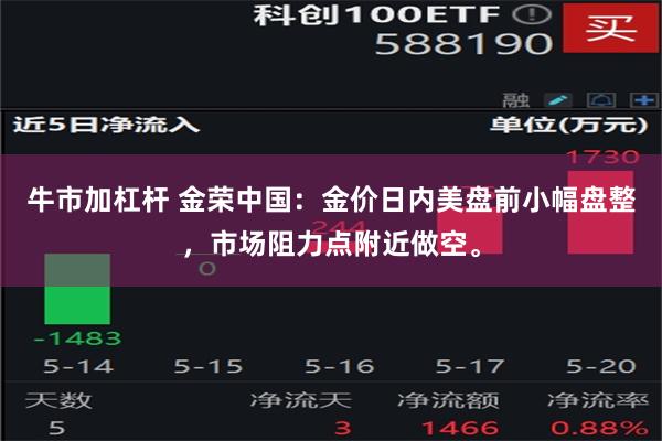 牛市加杠杆 金荣中国：金价日内美盘前小幅盘整，市场阻力点附近做空。