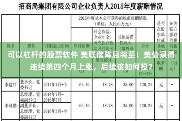 可以杠杆的股票软件 美联储降息将至！美债录得连续第四个月上涨，后续该如何投？