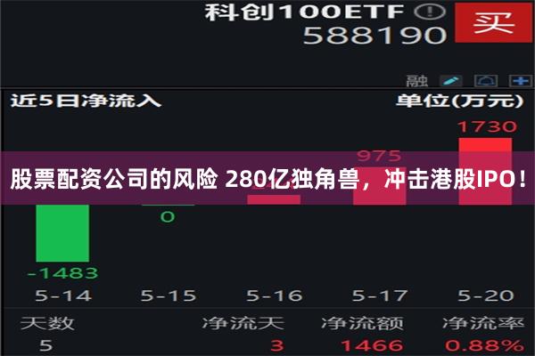 股票配资公司的风险 280亿独角兽，冲击港股IPO！